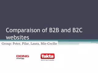 Comparaison of B2B and B2C websites