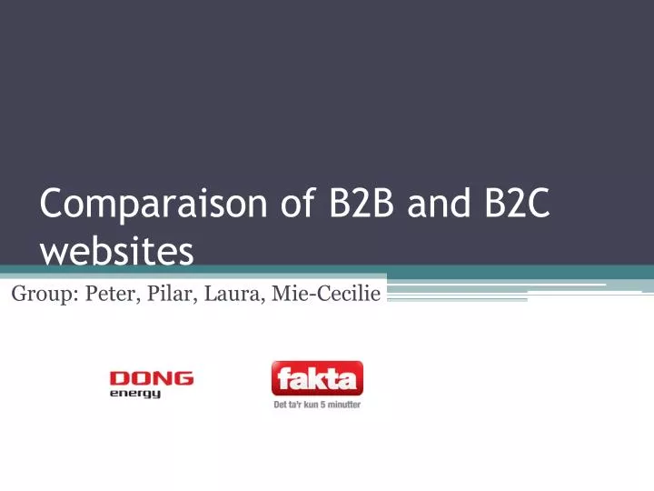 comparaison of b2b and b2c websites