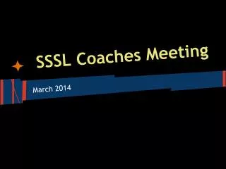 SSSL Coaches Meeting