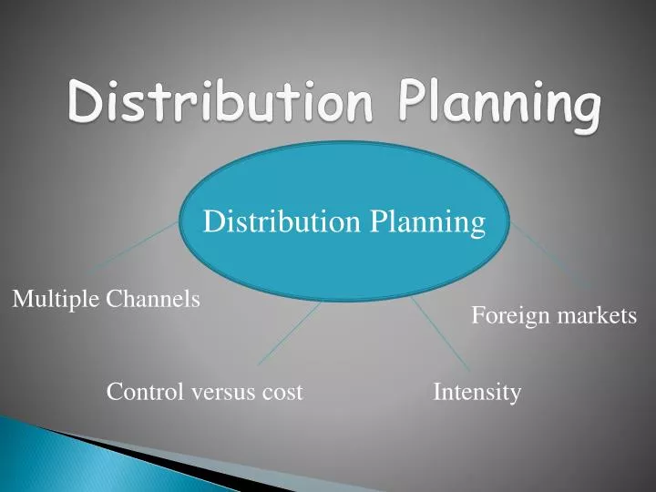 distribution planning