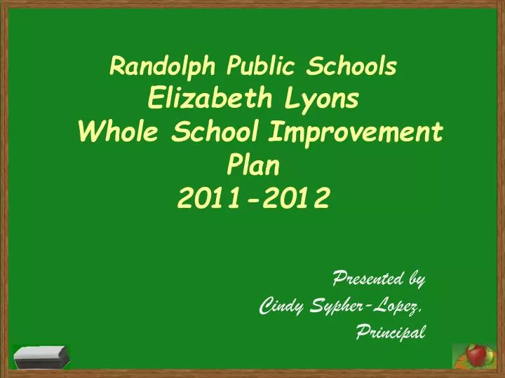 randolph public schools elizabeth lyons whole school improvement plan 2011 2012