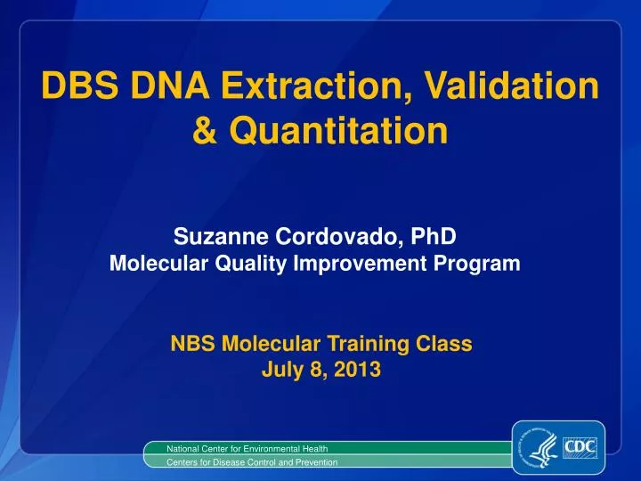 dbs dna extraction validation quantitation
