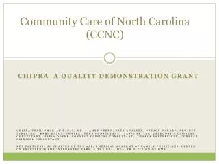 Community Care of North Carolina (CCNC)