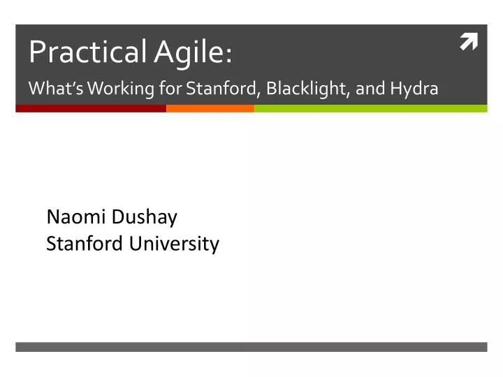 practical agile what s working for stanford blacklight and hydra