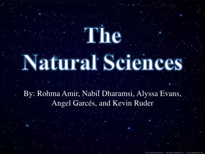 the natural sciences