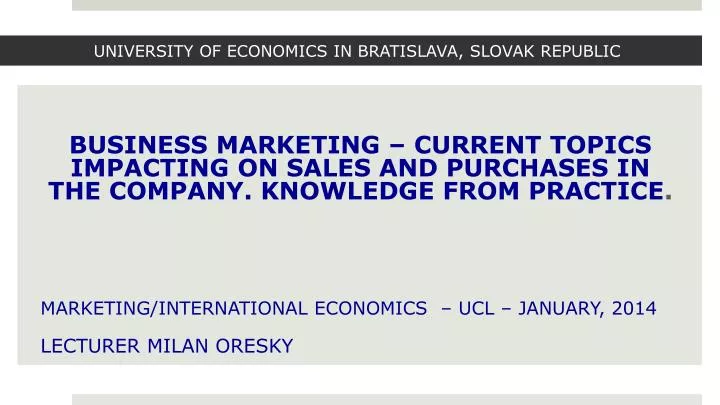 university of economics in bratislava slovak republic