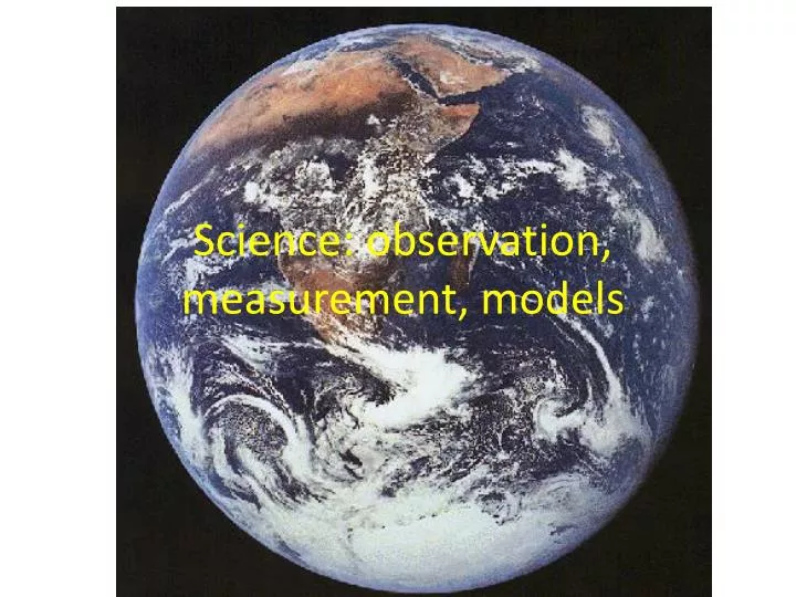 science observation measurement models