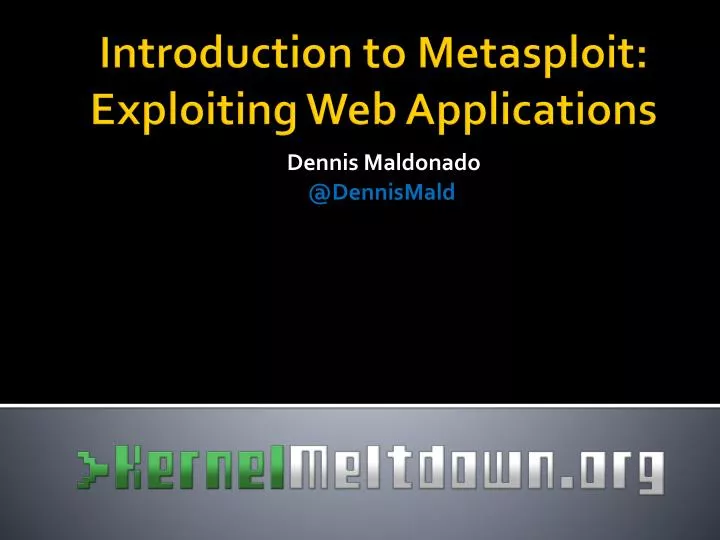 introduction to metasploit exploiting web applications