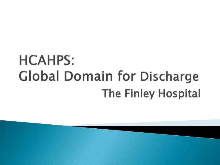 hcahps global domain for discharge