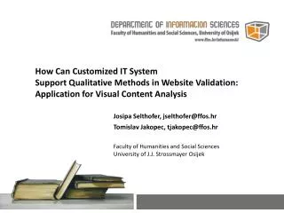 How Can Customized IT System Support Qualitative Methods in Website Validation : Application for Visual Content Analy