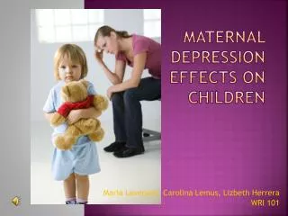 Maternal Depression Effects on Children