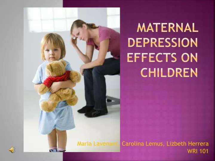 maternal depression effects on children
