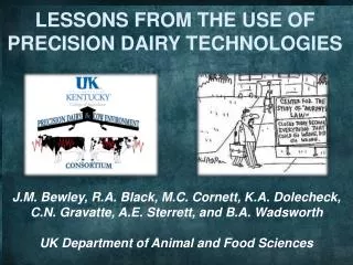 LESSONS FROM THE USE OF PRECISION DAIRY TECHNOLOGIES