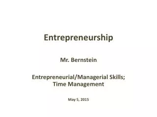 Entrepreneurship