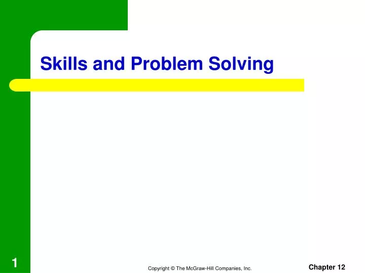 skills and problem solving
