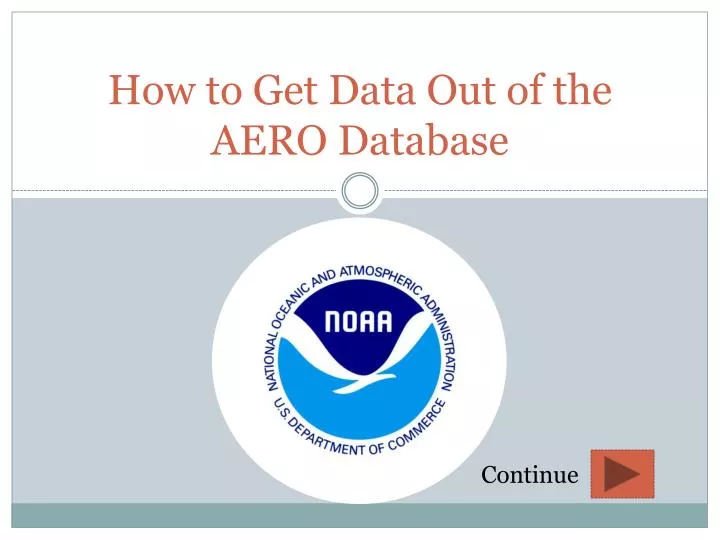 how to get data out of the aero database