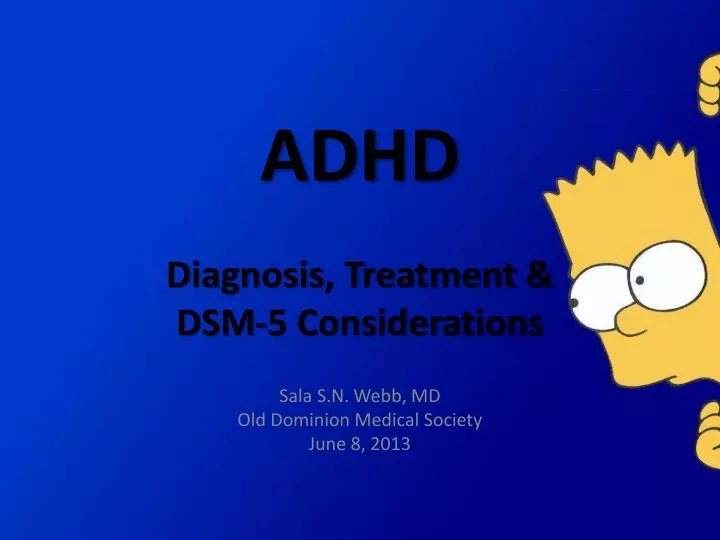 adhd diagnosis treatment dsm 5 considerations
