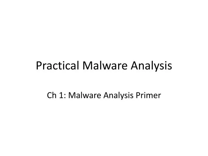 practical malware analysis