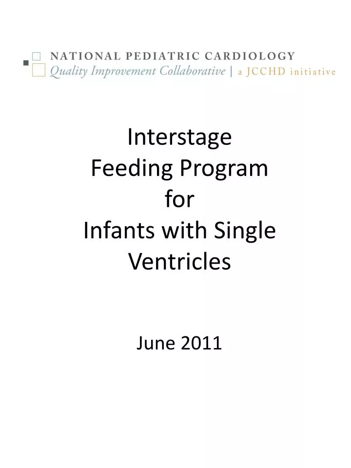 interstage feeding program for infants with single ventricles