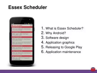 Essex Scheduler