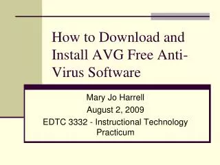How to Download and Install AVG Free Anti-Virus Software