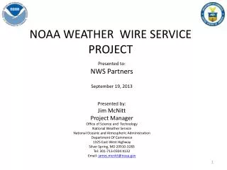 NOAA WEATHER WIRE SERVICE PROJECT