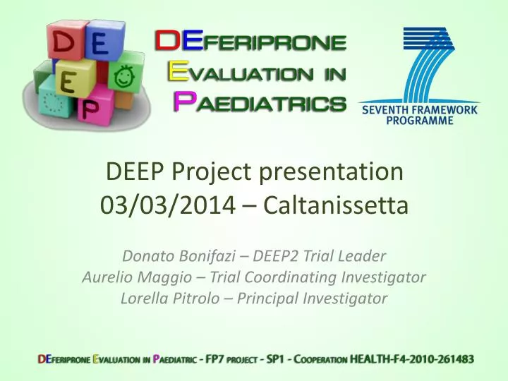 deep project presentation 03 03 2014 caltanissetta