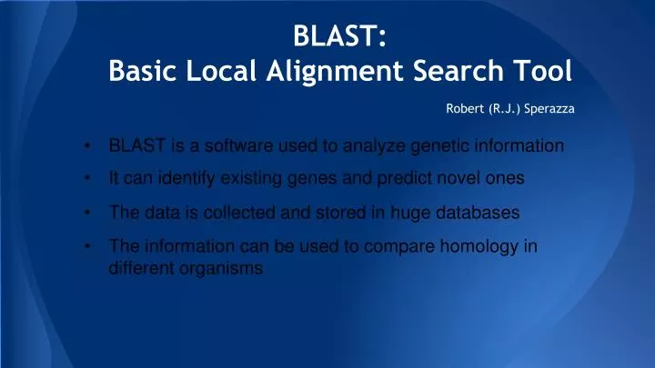 blast basic local alignment search tool