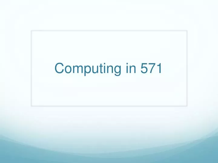 computing in 571