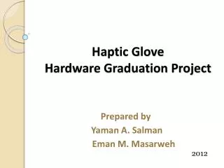 Haptic Glove Hardware Graduation Project