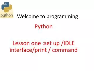 Welcome to programming!