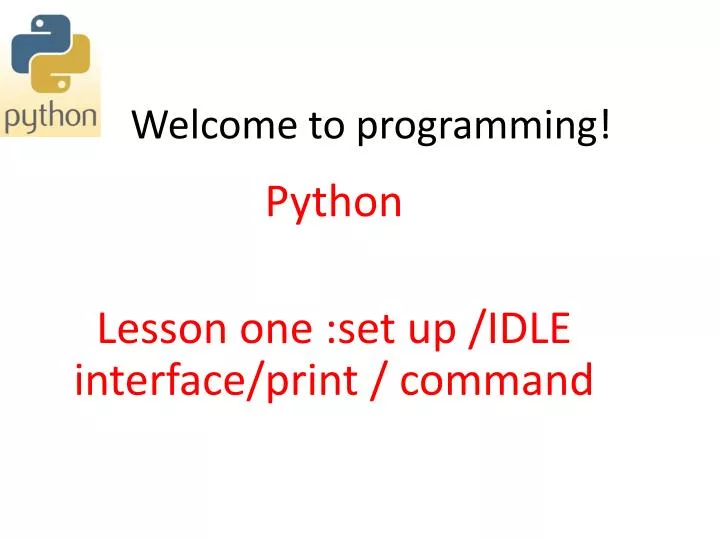 welcome to programming