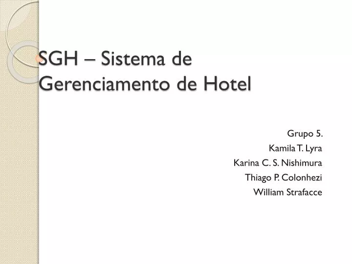 sgh sistema de gerenciamento de hotel