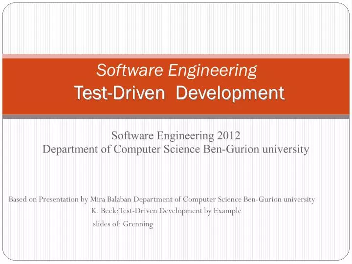 software engineering test driven development