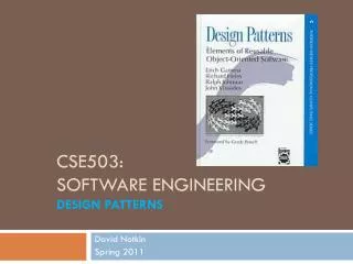 CSE503: Software Engineering Design Patterns