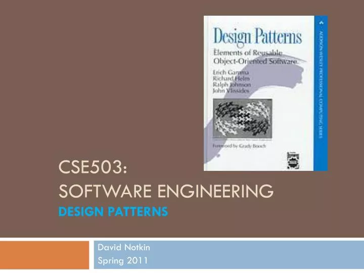 cse503 software engineering design patterns