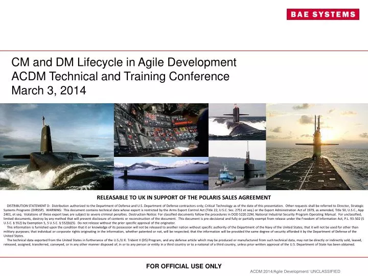 cm and dm lifecycle in agile development acdm technical and training conference march 3 2014