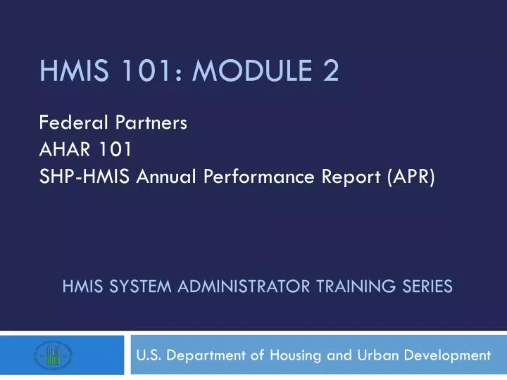 hmis system administrator training series