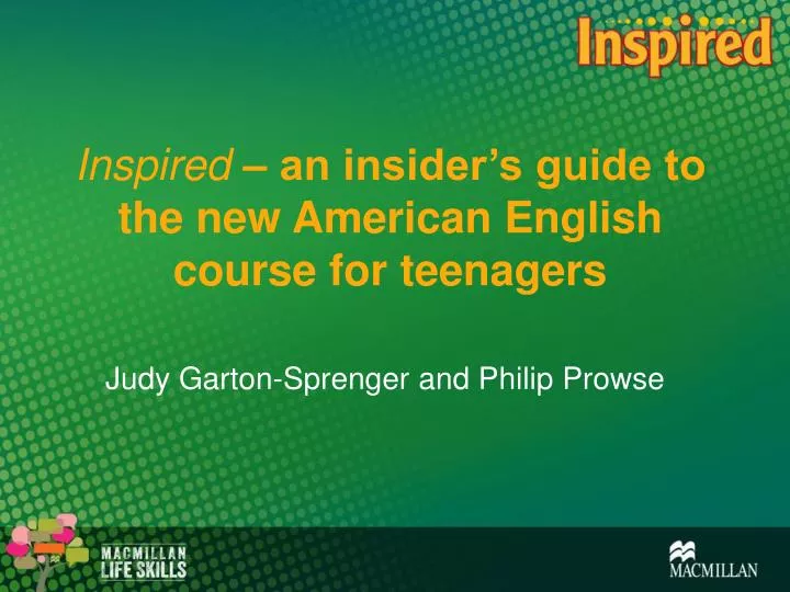 inspired an insider s guide to the new american english course for teenagers