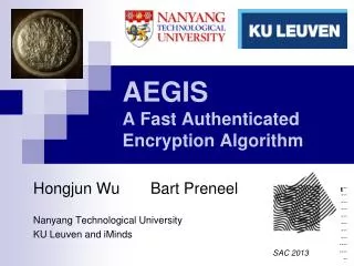 AEGIS A Fast Authenticated Encryption Algorithm