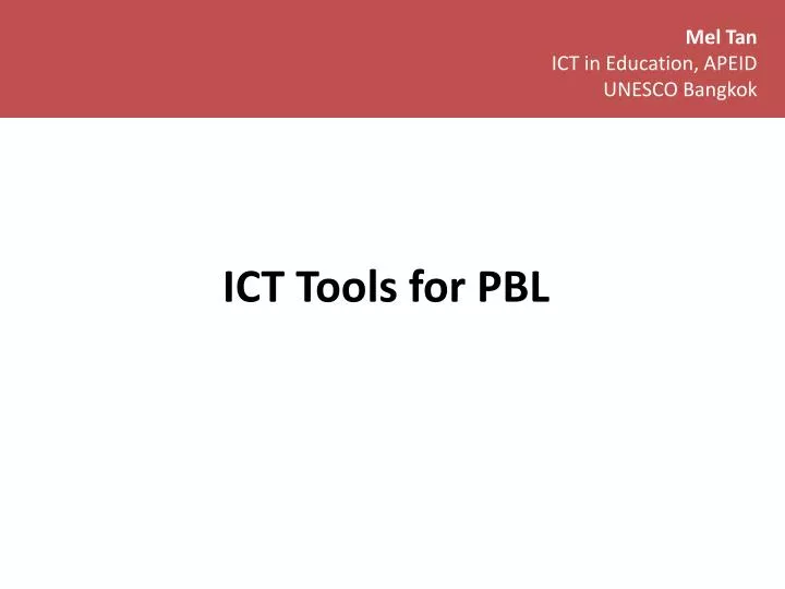 ict tools for pbl