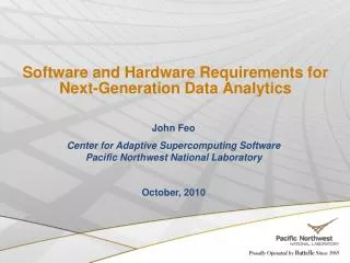 Software and Hardware Requirements for Next-Generation Data Analytics
