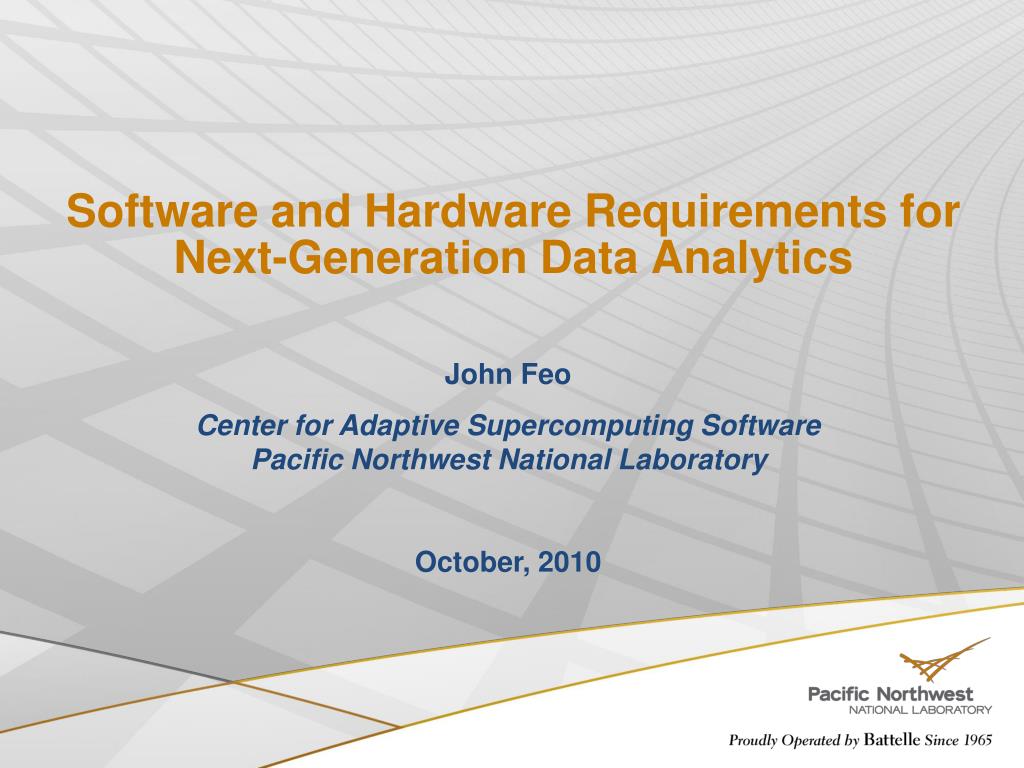 PPT - Software and Hardware Requirements for Next-Generation Data ...