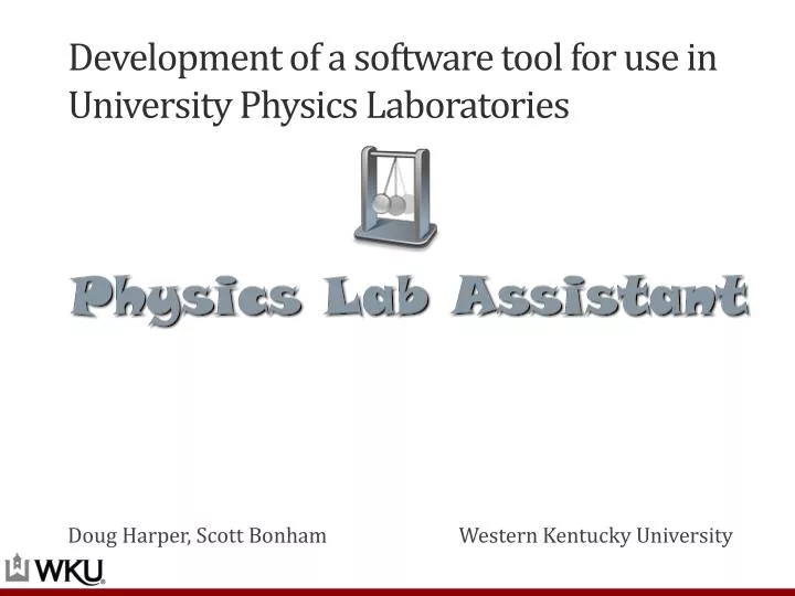 development of a software tool for use in university physics laboratories