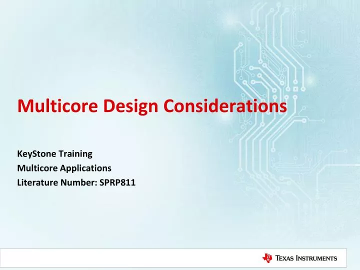 multicore design considerations