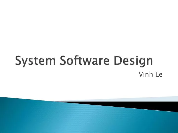 system software design