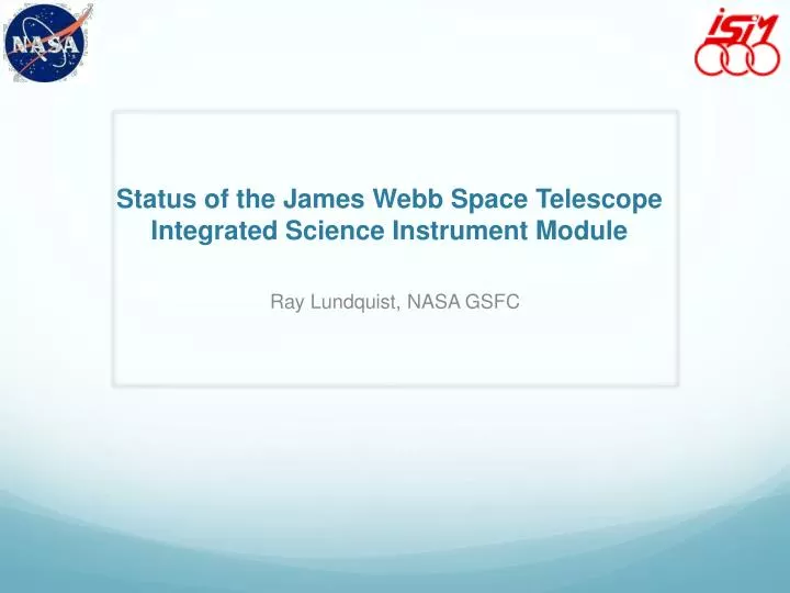 status of the james webb space telescope integrated science instrument module