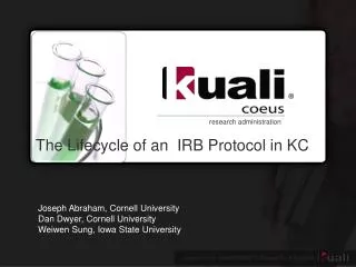 The Lifecycle of an IRB Protocol in KC