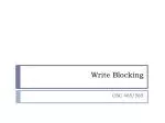 Write Blocking - slide 1