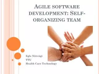 Agile software development: Self-organizing team